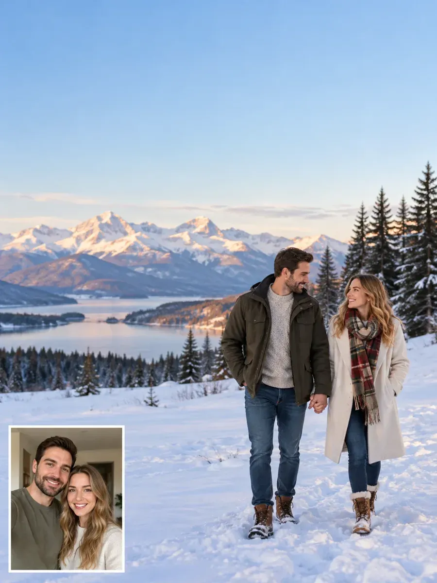 Christmas card prompt result: Corner Portrait Card