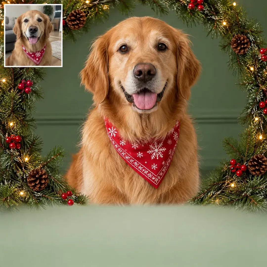 Christmas card prompt result: Square Card Portrait