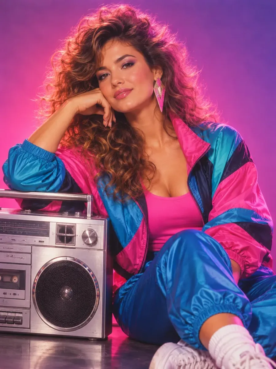 80s Retro Portrait – AI image prompt example