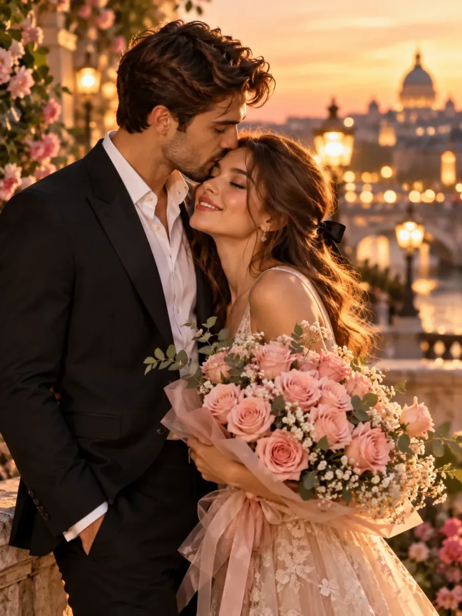 Romantic Couple Portrait – AI image prompt example